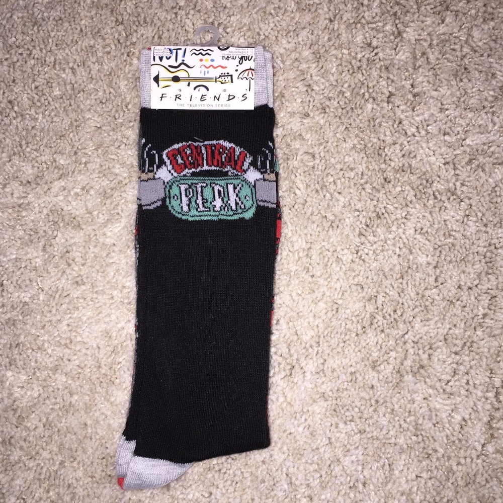 Friends TV Show Central Perk 2 Pr Crew Socks NEW